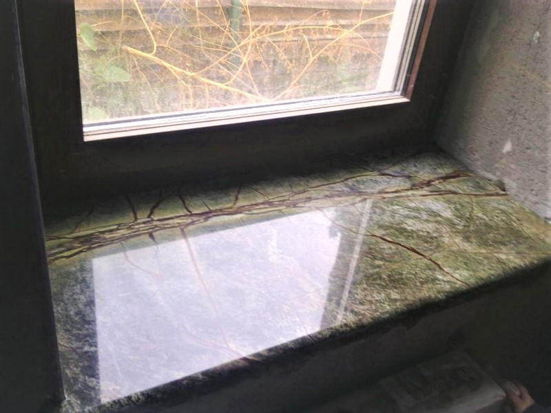 подоконник из мрамора forest green