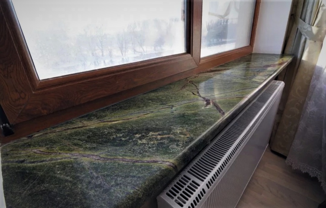 подоконники из мрамора Forest Green