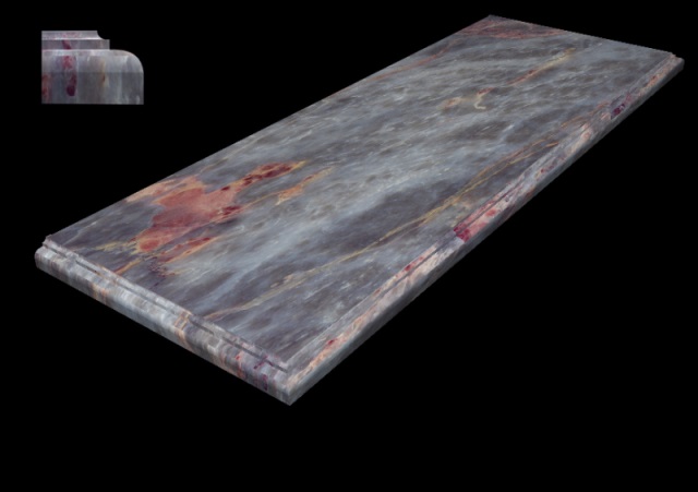 подоконники из мрамора Salome с к красивой кромкой