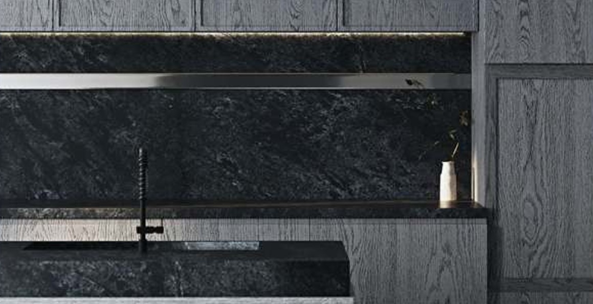 столешница из камня black jasper